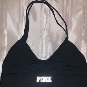 Black sports bra.